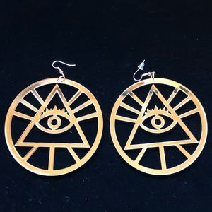 Evil eye earrings jewelry festival rave fringe edc